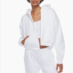 Aritzia Cozy Sweatfleece Boyfriend Boxy Zip Hoodie